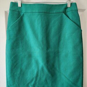 J. Crew Factory green "The Pencil Skirt"
